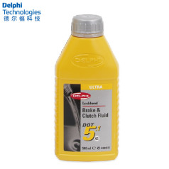 德尔福科技 刹车油 DOT5.1 ESP 0.5L 德尔福刹车油 制动液SSB9512M (包装0.5L*20,价格为单瓶)