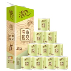 清风卷纸 原木纯品 3层270段卫生纸*10卷LP01445